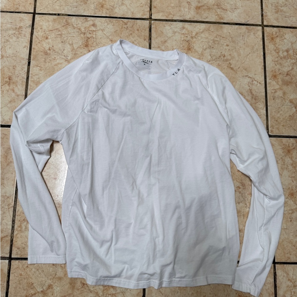 YoungLA White Long Sleeve Crew Neck Shirt